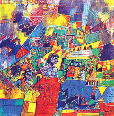 An artwork by Samarjit Roy