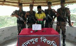 
Young man arrested with foreign pistol