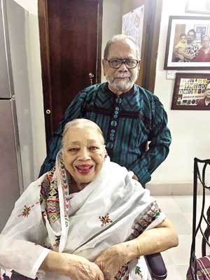 Murtaja Baseer with his late wife Ameena Bashir. 