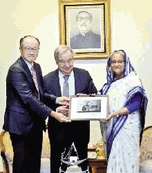 Rohingyas will be shifted to Bhasan Char, Hasina tells UN boss
