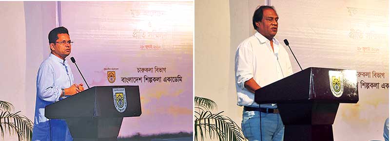 Professor Jamal Ahmed speaks at the concluding ceremony & Ashraful Alam Paplu delivers the welcome speech