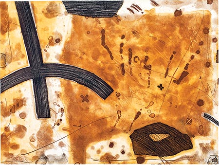 Dusty Grain Field, Etching and Aquatint, 1996