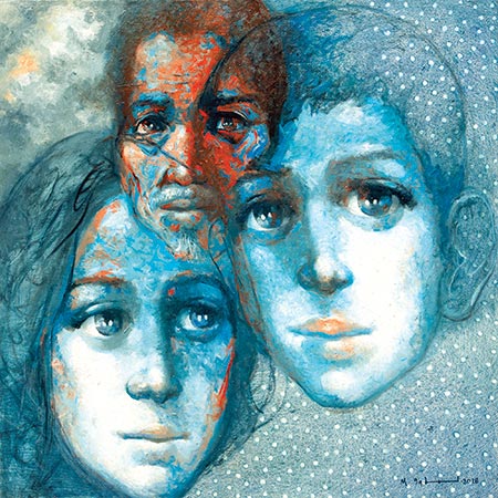 An oil painting by Mohammad Iqbal