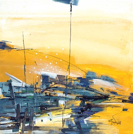 An oil painting by Mustapha Khalid Palash 