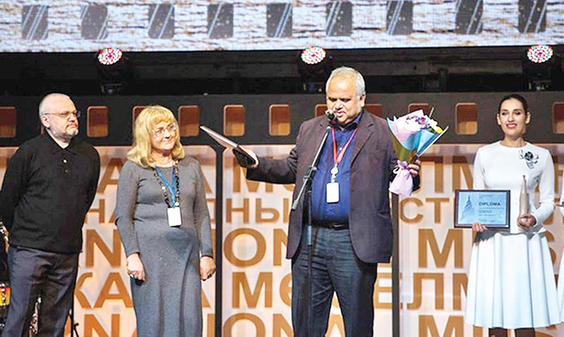Ahmed Muztaba Zamal after receiving the award
