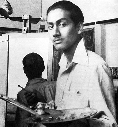 Safiuddin Ahmed was in the classroom of Calcutta Government School of Art in 1936. 