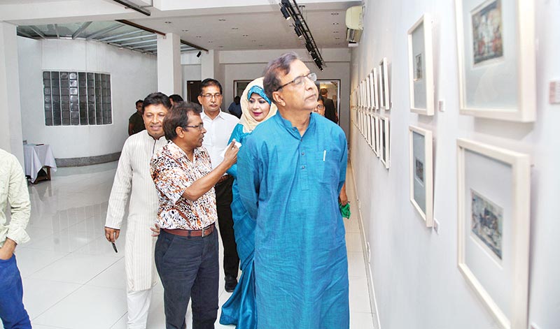 State Minister KM Khalid, Ministry of Cultural Affairs with Dr Hira Sobahan at the inauguration