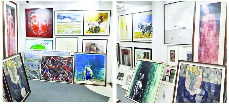 Paintings on display at the gallery