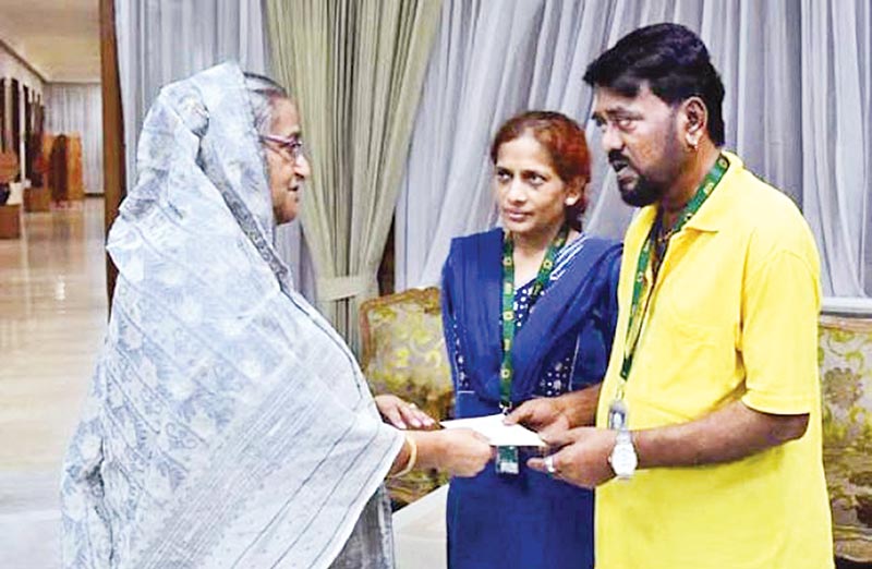 Prime minister gave Tk 10 lac as financial assistance to renowned singer Andrew Kishore for his treatment.