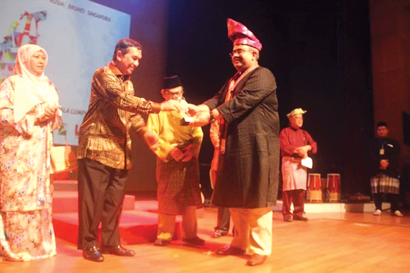 Getting Numera World Award of Literature from Malaysia