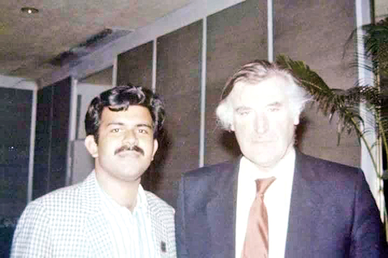 With Ted Huges