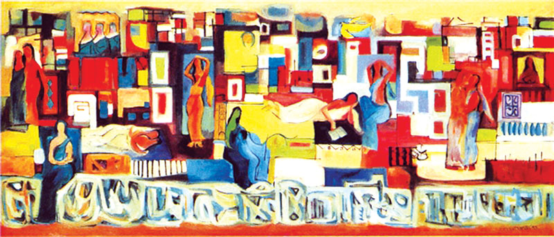 Sunday Morning, Oil on Canvas, 1977