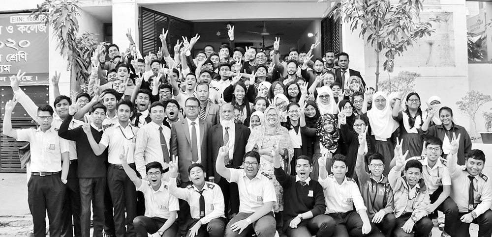 Students of Milestone School and College celebrating their PEC and JSC examination result on Tuesday.	photo : observer