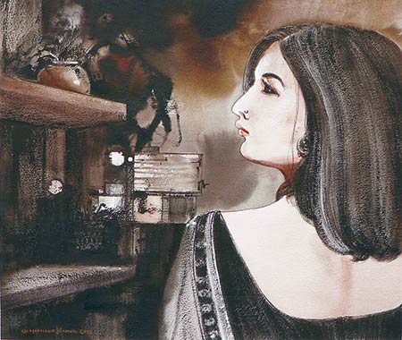 A watercolour by Shahanoor Mamun