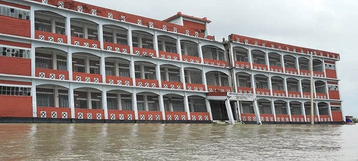 SESDP Model High School building was gobbled up by the swelling Padma River 