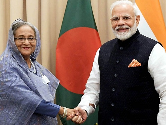 Bangladesh Prime Minister Sheikh Hasina and her Indian counterpart Narendra Modi [FILE PHOTO]