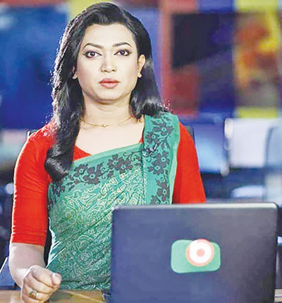 Tasnuva Anan Shishir, country's first transgender woman news presenter.