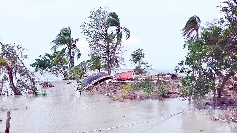 A coastal area in Char Fasson Upazila of Bhola.	photo: observer