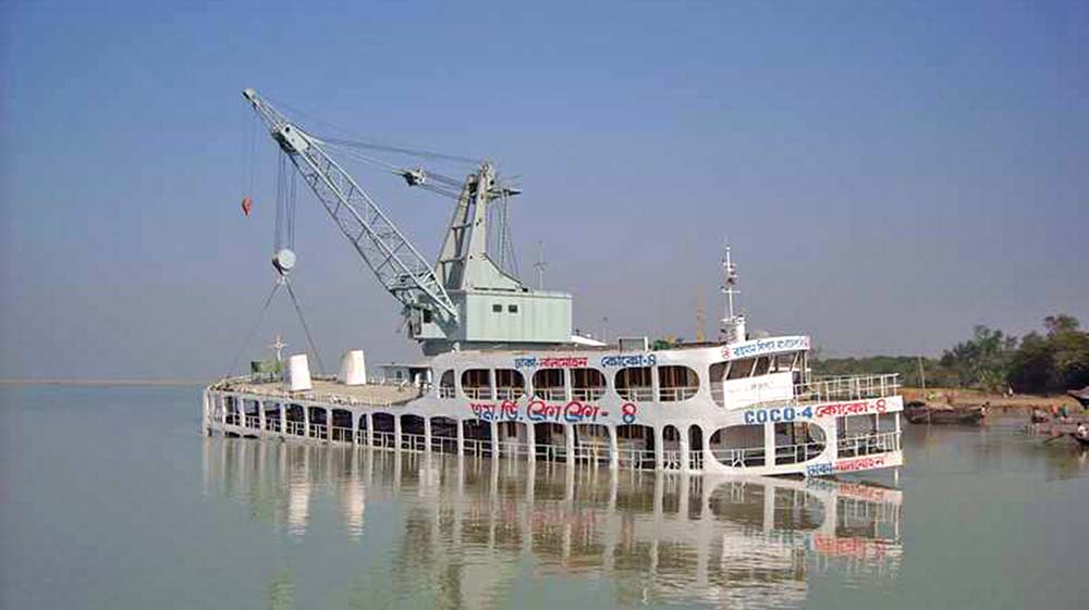 The file photo of Coco-4 launch that sank near Nazirpur Station in Lalmohan Upazila in 2009.	photo: observer