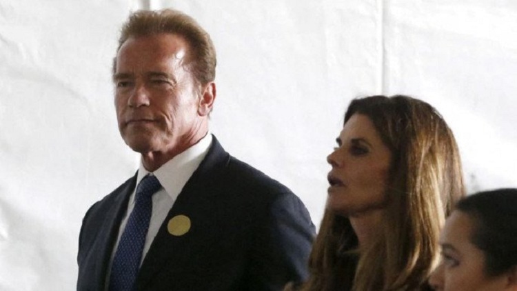  Former California Governor Arnold Schwarzenegger (L) and Maria Shriver walk to the grave site at the funeral of Nancy Reagan at the Ronald Reagan Presidential Library in Simi Valley, California, United States, March 11, 2016. Photo :Reuters 