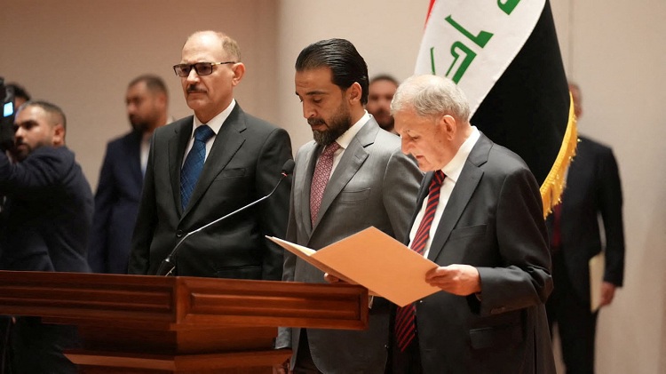 Newly elected Iraqi President Abdul Latif Rashid has named Mohammed Shia al-Sudani as prime minister-designate and tasked him with forming a new government in Baghdad, Iraq, October 13, 2022 Reuters