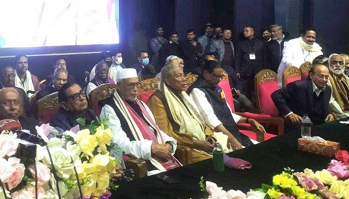 Krishak-Sramik-Janata League president Kader Siddiqui on Sunday attends the Triennial Conference of Jatiya Party (JP) led by Anwar Hossain Manju at Institution of Engineers Bangladesh at Ramna in the capital.