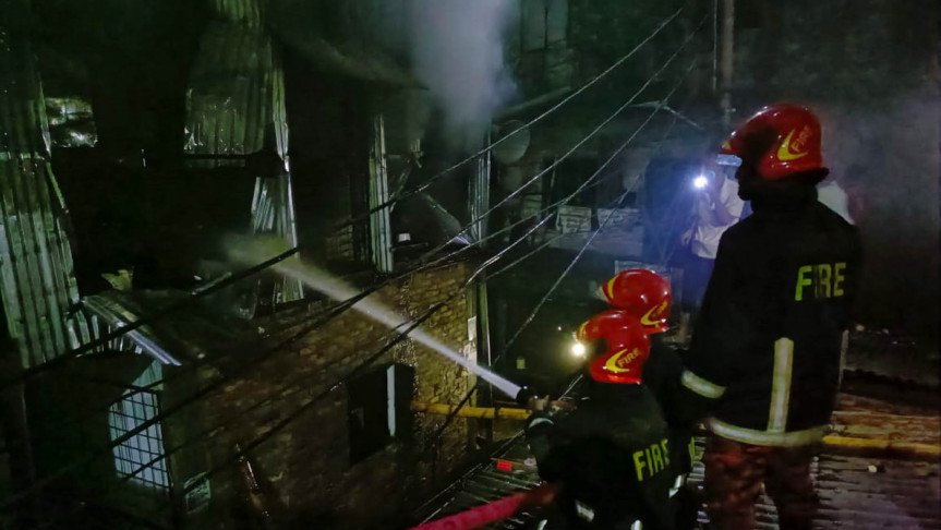 Fire at Dhaka slum under control