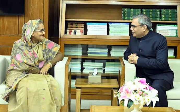 Bay of Bengal Initiative for Multi-Sectoral Technical and Economic Cooperation (BIMSTEC) Secretary General Indra Mani Pandey called on Prime Minister Sheikh Hasina her at her office in parliamenton Tuesday 