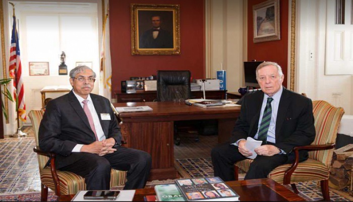  United States Senator Richard Joseph Durbin holds talks with Bangladesh ambassador to the US. PHOTO: X