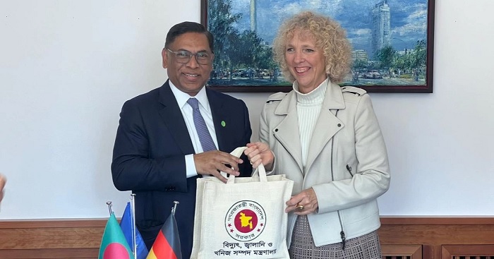State Minister for Power, Energy and Mineral Resources Nasrul Hamid and German State Secretary and Special Envoy for International Climate Action of the Federal Foreign Office, Jennifer Lee Morgan, on the second day of the Berlin Energy Transition Dialogue 2024, held in Berlin of Germany on Wednesday