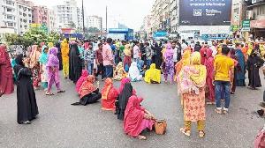 16 factories shut in Ashulia: Workers demand reopening, wage hike