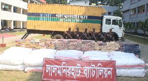 Indian sarees worth Tk 3 cr seized in Lalmonirhat