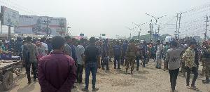 Workers protest demanding overdue salaries in Ashulia