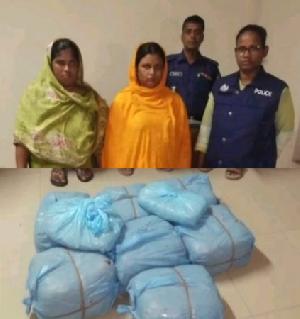 2 women held with 30kg hemp in Madaripur