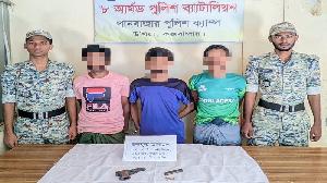 3 Rohingyas held with firearms in Ukhiya
