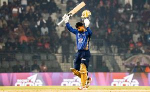 Litton answers Champions Trophy drop with fastest BPL century