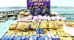 Smuggled goods seized on Naf river