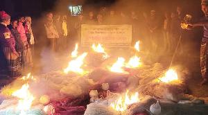 Illegal fishing nets worth Tk 10 lakh destroyed in Bhola 