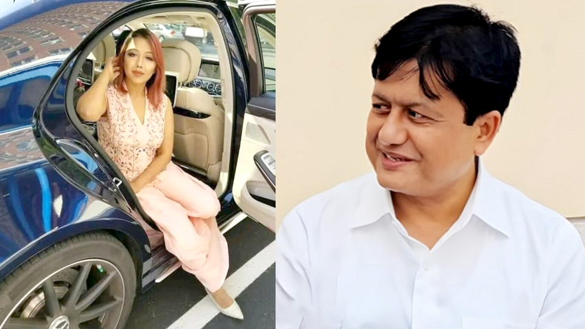 Former member of the National Board of Revenue (NBR) Matiur Rahman (R) and his daughter Farzana Rahman Ipshita (L)