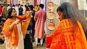 2 female priests break gender norms officiating Saraswati Puja in univs