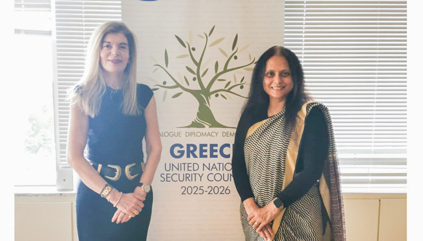 Bangladesh Ambassador Nahida Rahman Shumona met with Greek Ambassador Maria Theofili on Tuesday. Photo: The Daily Observer