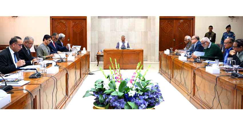 Chief Adviser Professor Muhammad Yunus attended a meeting today at the Chief Adviser's Office (CAO) in Dhaka. Photo: PID