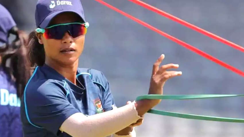 File photo of Bangladesh women’s team spinner Shohely Akhter.