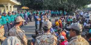 July uprising victims block CA office gate, halt traffic despite military presence  