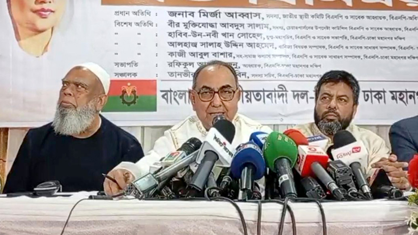 BNP Standing Committee member Mirza Abbas spoke at an Iftar gathering with orphans and religious scholars on Sunday. Photo: Collected