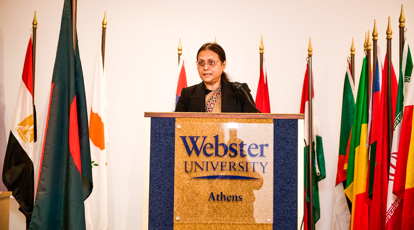 Bangladesh’s envoy to the Hellenic Republic, Ambassador Nahida Rahman Shumona, delivered a compelling keynote address at the prestigious 2025 Ambassadors Forum.