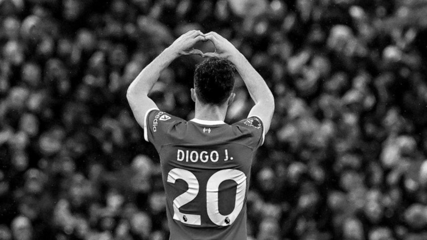 Diogo Jota wore the no. 20 jersey for Liverpool. Photo: Liverpool
