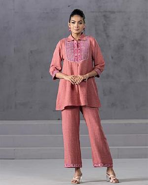 Comfort meets style: Women's woven Co-Ord set