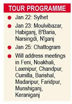 Tarique starts polls tour of 17 dists from tomorrow