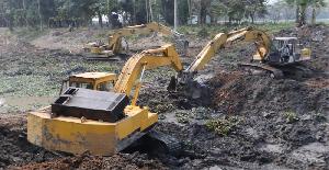 Soil from canal dredging taken to brick kiln in Naogaon 